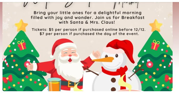 Breakfast with Santa & Mrs. Claus!